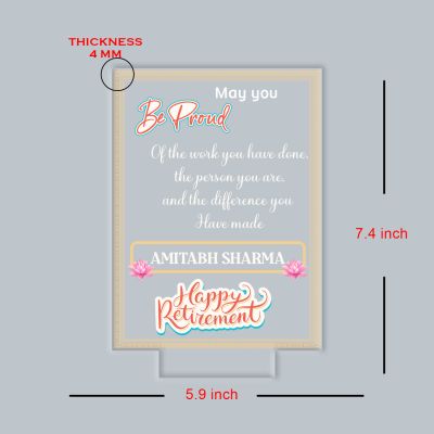 Personalized Happy Retirement LED Night Lamp Custom with Name Warm White Light Retirement Gift for Teacher, Mom, Dad, Colleagues, Boss